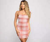 Pep It Up Plaid Mini Dresses